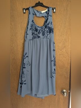 Blue Floral Dress Formally On Anthropologie